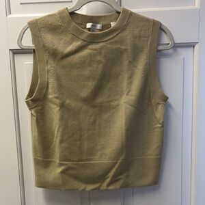 Vince cashmere/wool blend Sleeveless Top in beige